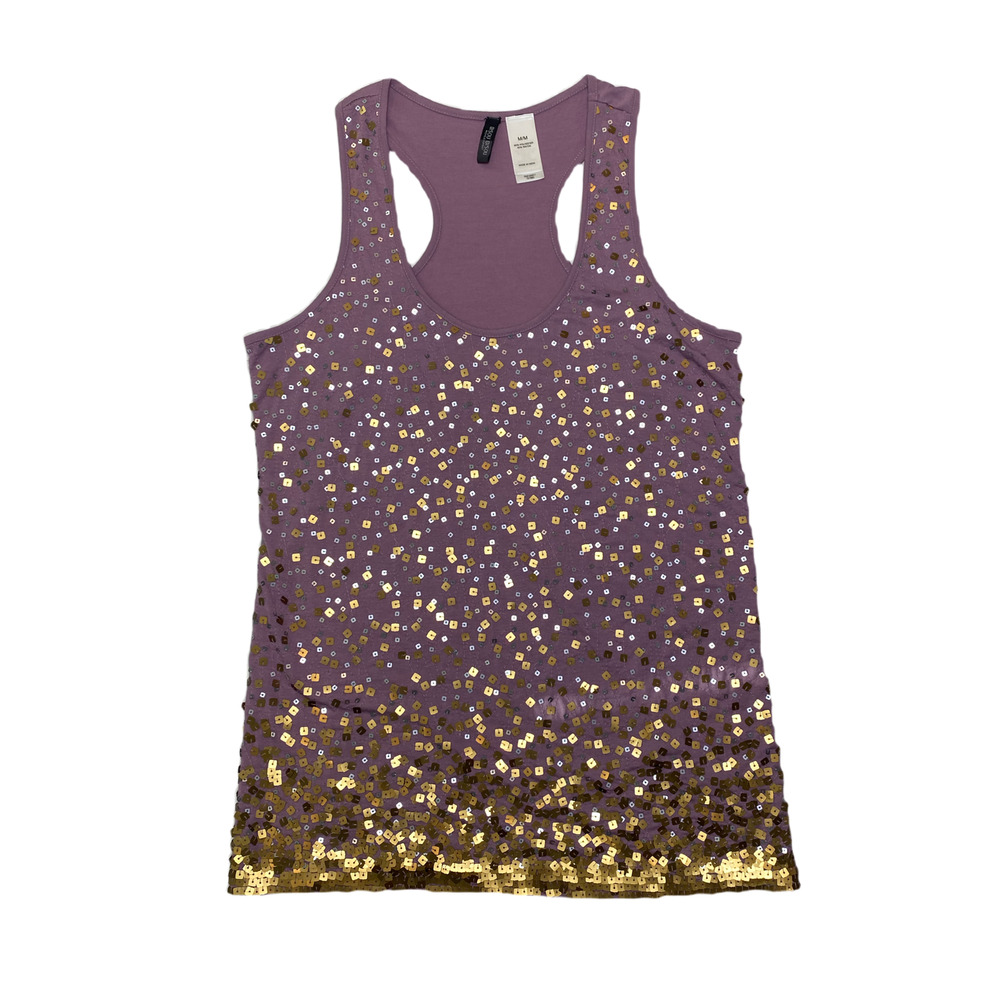 Bisou Bisou Lavender Sequin Tank Top - NWT